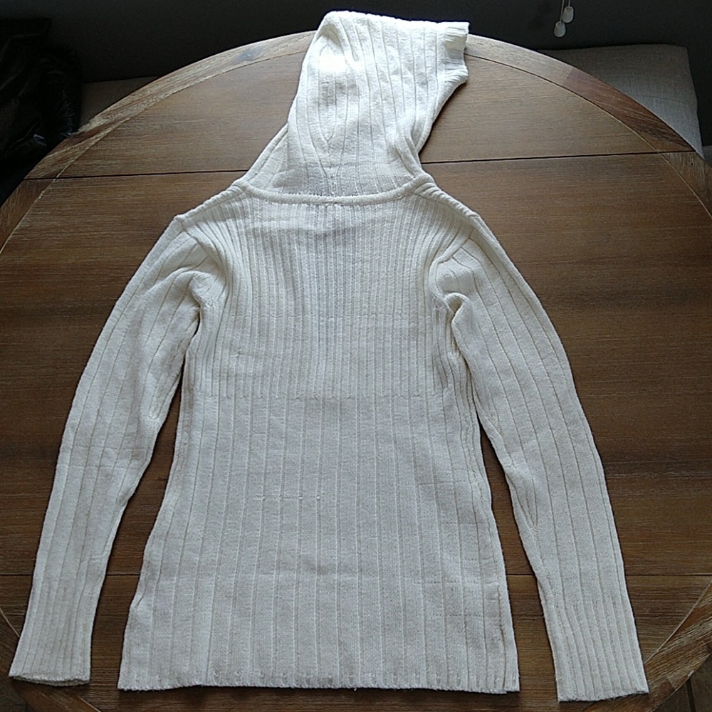 Deep V-Neck Ribbed Sweater - Picture 3 of 3